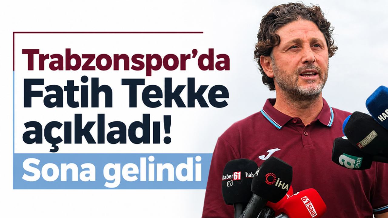 Trabzonspor'da Fatih Tekke'den Müjde: Transferde Sona Gelindi!